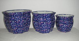 陶瓷花盆,釉下彩花盆生产供应商 花盆容器